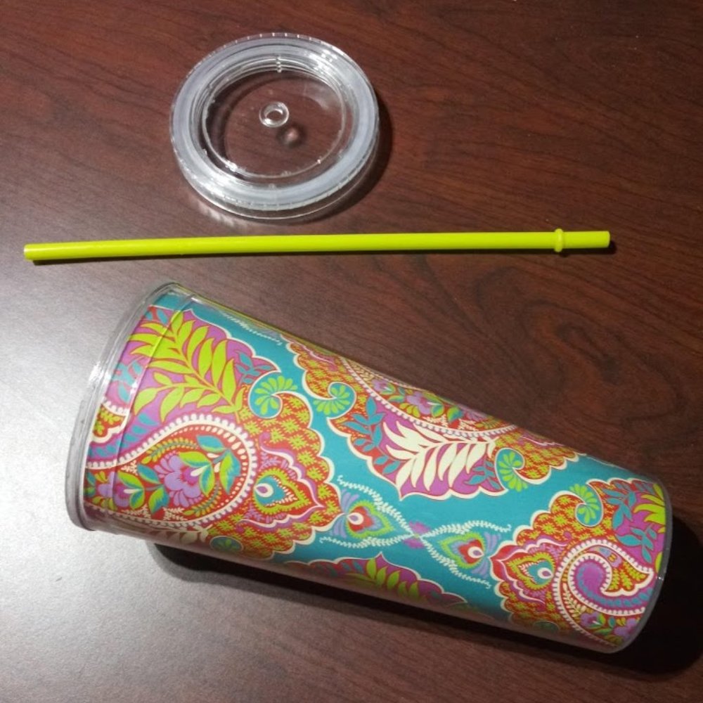 Vera Bradley Travel Tumbler - Paisley In Paradise
